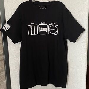 ON TARGET APPAREL ALL COTTON BLACK TEE-SHIRT SHORT SLEEVE SIZE MEDIUM